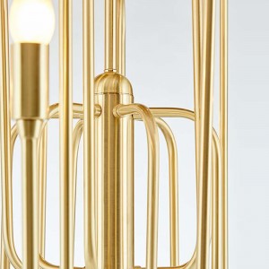 Egyszerű Nordic Creative Iron Hotel otthoni csillár Km2124