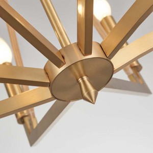 Egyszerű kreatív Wood Iron Hotel otthoni csillár Km2122