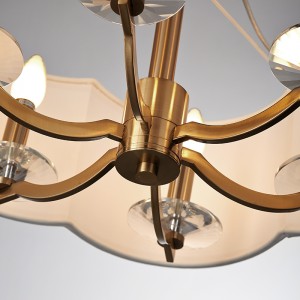 Modern minimalista kerek dekoratív hálószoba tanulmánycsillár Km2119