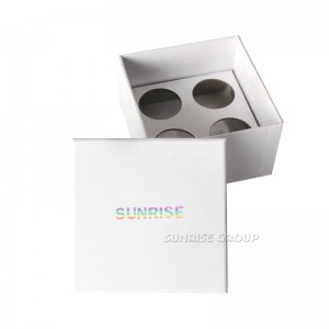 Luxus átlátszó papír tiszta fehér csomagolásból készült egyedi ajándékdoboz