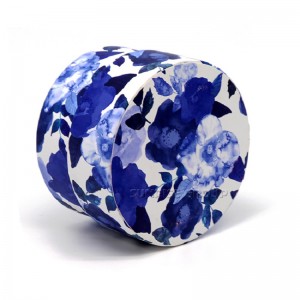 Testreszabott logó kézzel készített luxus kerek gyertya díszdobozban