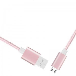 Nylon fonott mikrokábel az USB töltéshez