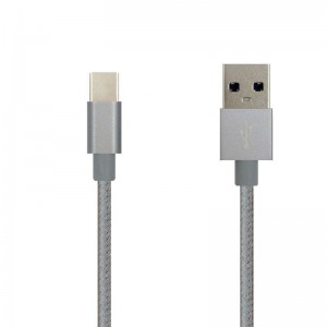 C-típusú tiszta színű nylon bridál adatkábel