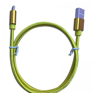 C-típusú tiszta színű nylon bridál adatkábel