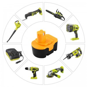 Ni-Cd 14.4V 1300mAh csere szerszám akkumulátorok Ryobi 1400144, 1400655