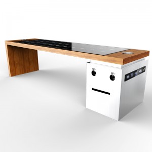 2019 Modern Design intelligens napelemes kerti bútorok kert nélküli padon