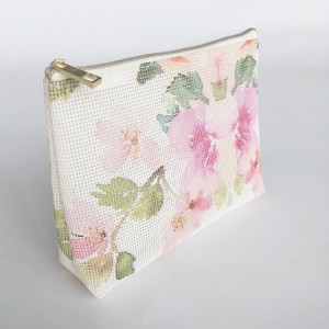 Fasion virágnyomtatás nők személyre szabott kozmetikai táska