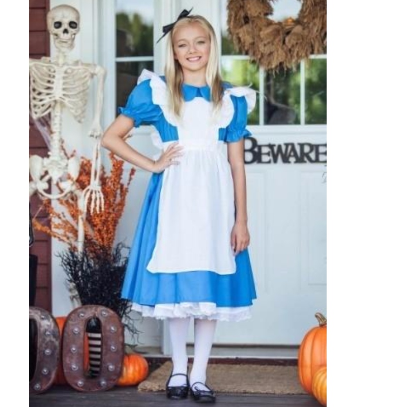 Nyaralás / karnevál tizenéves lány Halloween jelmez gyermek deluxe Alice ruhák