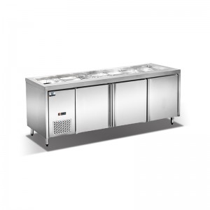 Környezetbarát léghűtés alatti hőmérsékleti szendvics munkaasztal 0 ~ 10 ° C