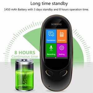 Intelligens nyelvfordító eszköz, 72 nyelv online 8 nyelv Offline AI azonnali digitális hang fordító szimultán fordító rögzítő Intercom eszköz turisztikai üzleti tanuláshoz (fekete)