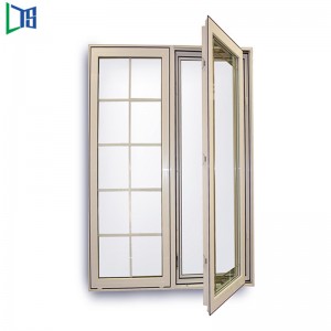 Vízszintesen nyitható oldalsó lógott házdobozok építési rendszerhez tartozó lengőablakokhoz