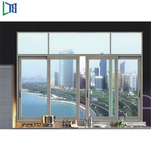 Alumínium tolóablakok vagy targoncaablakok porbevonattal szürke és fekete fo Resdentrail és kereskedelmi épületekhez
