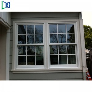 Dupla lógású alumínium függőleges tolóablakok porbevonatú felületkezeléssel