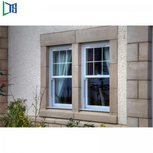 Dupla lógású alumínium függőleges tolóablakok porbevonatú felületkezeléssel