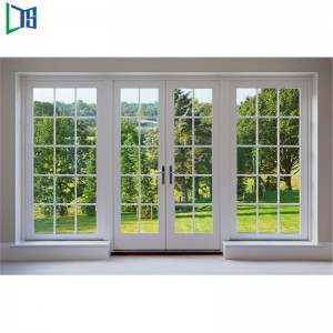 Európai szabványos, dupla panelek, lengő stílusú alumínium ajtótok, zsanéros alumínium belső ajtók