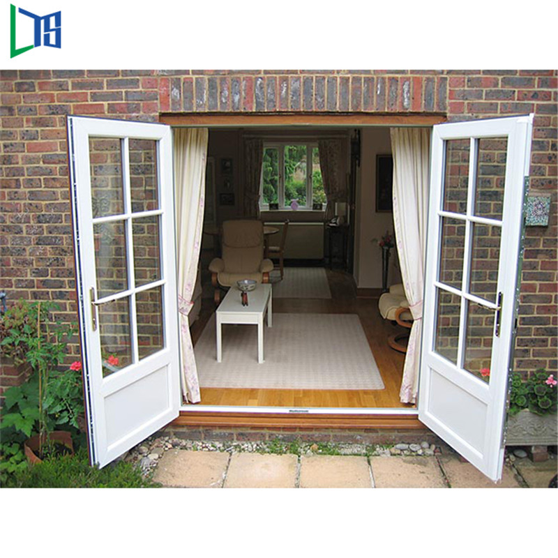 As2047 alumínium háztartási ajtó, porbevonattal szürke és dupla alacsony-E üvegezésű, hőálló és hangbiztos