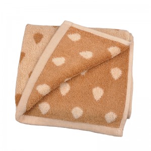 Természetes színű pamut Jacquard kéztörlő