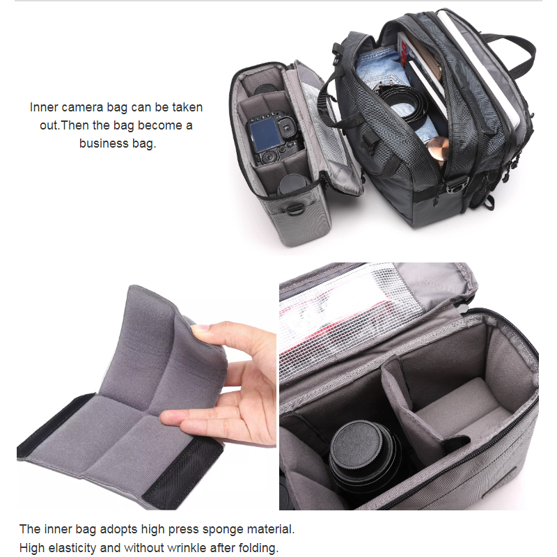 BRTMH200 Diat Professional nejlon vízálló kamera hátizsák üzleti laptop dupla vállú hátizsák