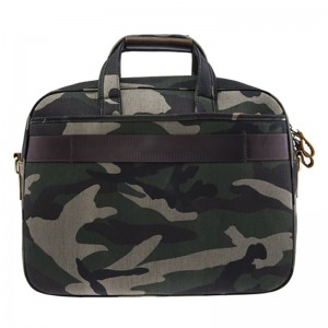 17SG-6639D Népszerű luxus vászon vászon valódi tehénbőr aktatáskával, Kína nagykereskedelme