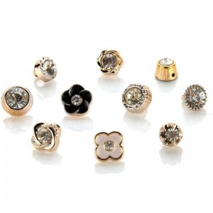 Legújabb értékesítésű gyönyörű kreatív avantgárd ruhadarab gomb divat ömlesztett strasszos gombok