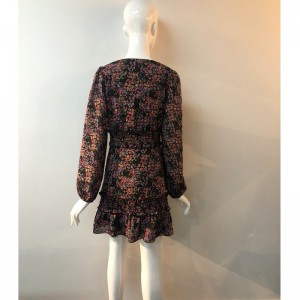 JLWD0014 V-NAKKOS FLORA NYOMTATÁSI DRESS