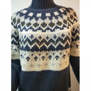 KÉK ABIGAIL FAIRISLE PATTERN JUMPER RLWS0014F