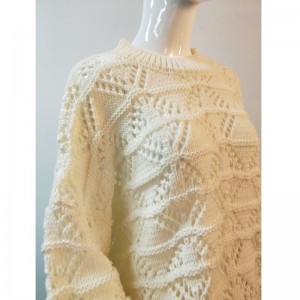 Hölgyek FEHÉR CROCHET JUMPER RLWS0021F