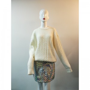 FEHÉR CABLE SWEATER RLWS0022F