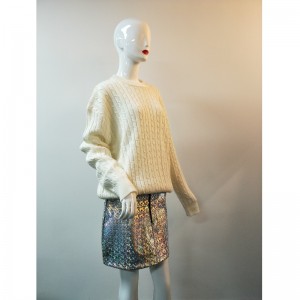 FEHÉR CABLE SWEATER RLWS0022F