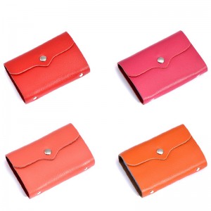 HD0827 - Testreszabható valódi bőr névjegykártyatartó személyi igazolvány hüvelye