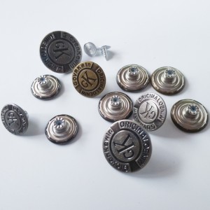 Egyedi divatos, nyomtatott kerek fém gomb, farmer 10