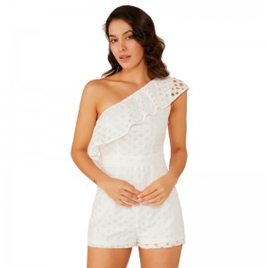 Oem egyedi kiváló minőségű női rövid szexi csipke sifon virágos jumpsuit