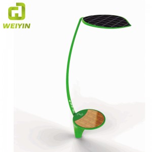 Intelligens napenergia utcai hirdetési világító pad kültéri mobiltelefon-töltéshez