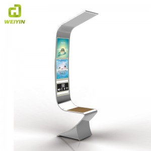 Kültéri LED reklámvilágító doboz Solar Smart rozsdamentes acélból készült pad