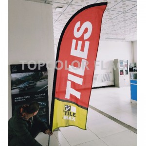 Kiváló minőségű nagykereskedelem 16 lábú strand toll zászló rugalmas pole