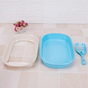 nagyméretű macska alom doboz / háziállat WC kanállal / macska homok doboz / ápolási termékek