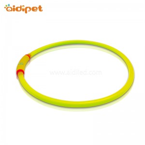 Kutya villogó Led gallér puha TPR anyagból USB újratölthető, szuper fényes Led kutya nyakörv, különböző méretre vágva, hogy illeszkedjen a kölykökhöz