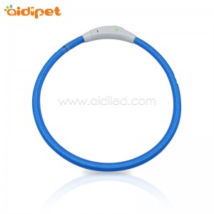 Nejlon LED világít kutya gallér Csöves alakú házi nyaklánc szabadon vágva