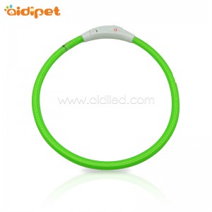 Nejlon LED világít kutya gallér Csöves alakú házi nyaklánc szabadon vágva