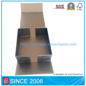 Fekete luxus mágnes tömítés összehajtható papírdoboz