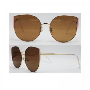 Nagykereskedelmi egyedi logó fém napszemüveg nők nagy macska szemek keret