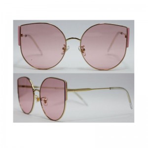 Nagykereskedelmi egyedi logó fém napszemüveg nők nagy macska szemek keret