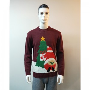 BURGENDY KARTONON NYOMTATÓ SWEATER RLMS0006F