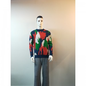 Kontrasztos oldalsó-hasított pulóver RLMS0022F