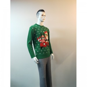 ZÖLD KARTONON NYOMTATÓ SWEATER RLMS0034F