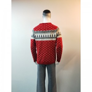 Piros nyomtató pulóver RLMS0048F