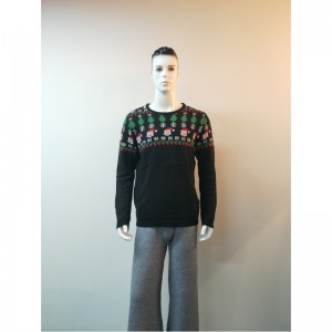 FEKETE KARTONON NYOMTATÓ SWEATER RLMS0052F