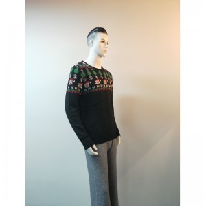 FEKETE KARTONON NYOMTATÓ SWEATER RLMS0052F