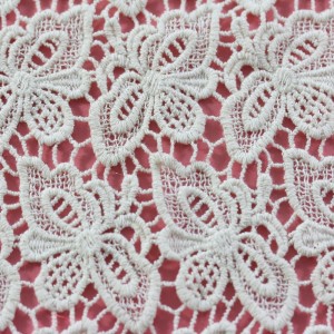 Új pamut olasz csipke szövet gyönyörű vízoldható pillangószövet ruházathoz