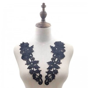 2 Speciális horgolt hímzés, aplikációs nyakkivágási nyakkivágású nő